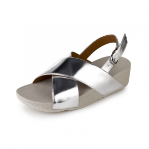 Fitflop - LULU TM CROSS BACK-STRAP SANDALS SILVER MIRROR