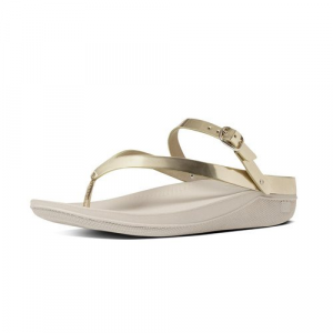 Fitflop - FLIP TM LEATHER SANDAL Gold Mirror