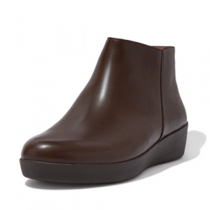 Fitflop - SUMI LEATHER ANKLE BOOTS CHOCOLATE BROWN