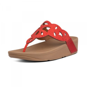 Fitflop - ELORA CRYSTAL TOE THONGS RED