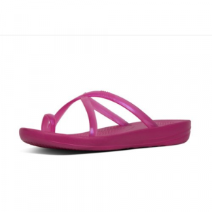 Fitflop - iQUSION WAVE PEARLISED - CROSS SLIDES - PSYCHEDELIC PINK es