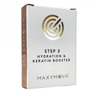 Step 3 HYDRATION & KERATIN BOOSTER Loción 5 sobres monodosis de 1,5 ml para 3-4 tratamientos de laminación de pestañas. Lifting de pestañas y de cejas Maxymova®