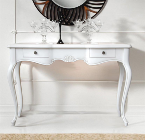 Entryway side table in solid wood ' Conchiglia bianca'