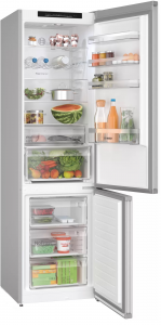 Bosch Serie 4 KGN392LDF frigorifero con congelatore Libera installazione 363 L D Acciaio inossidabile