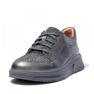 Fitflop - FREYA CRYSTAL EMBELLISHED SNEAKERS PEWTER GREY