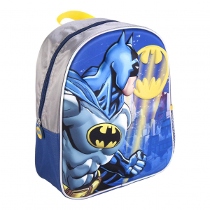Zaino 3D Batman Unica + Tasca Laterale con Retina-Licenza Ufficiale DC Multicolore, 25.0 x 31.0 x 10.0 cm