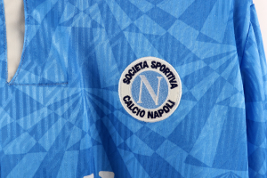 1992-93 Napoli Maglia #6 Corradini Match Worn Umbro XL 