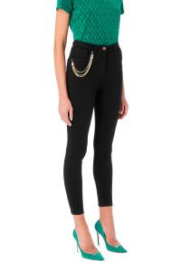 Skinny Jeans with Chain Charm and Stud