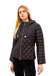 Quilted Down Jacket with Hood