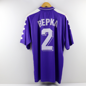 1998-99 Fiorentina Maglia #2 Repka Fila Nintendo Match Worn COA