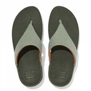 Fitflop - LULU SHIMMER TOE-POST SANDALS BAY GREEN