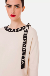Sweater with Logoed Foulard