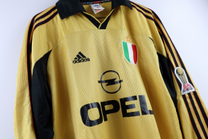1999-00 Ac Milan Maglia #15 De Ascentis Match Issue Centenario Adidas XL
