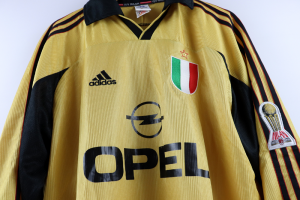 1999-00 Ac Milan Maglia #15 De Ascentis Match Issue Centenario Adidas XL