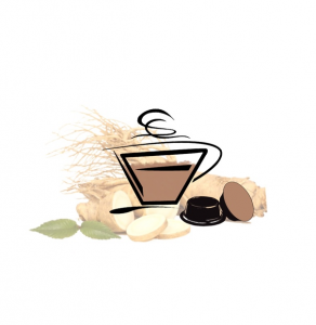 Caffè al ginseng - confezione con capsule compatibili A MODO MIO