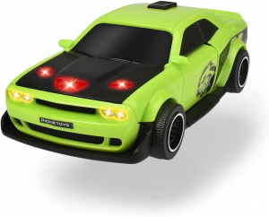 Dickie Toys - Dickie SOS Dodge Challenger SRT Hellcat, 2-asst, cm. 15, Scala 1:32, luci e Suoni