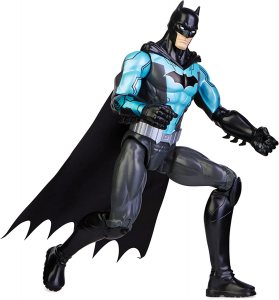 Dc Comics - Personaggio Batman in scala 30 cm con armatura Tech Azzurra e decorazioni originali, man