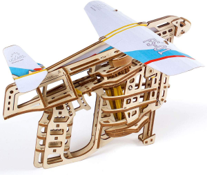 Ugears - Modello Legno 3D Puzzle - Lanciatore di Aerei Modello di Legno 3D