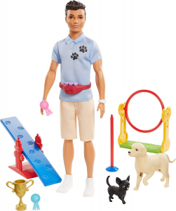 Barbie - Carriere Playset ?Ken Addestratore di Cani con Bambola e Accessori