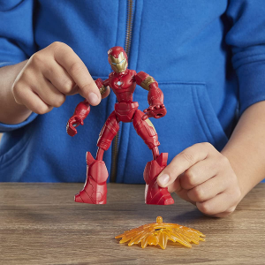 Hasbro Avengers - Bend and Flex, Action figure flessibile di Iron Man da 15 cm,