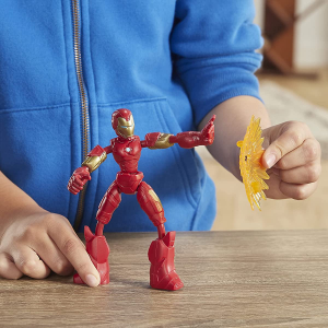 Hasbro Avengers - Bend and Flex, Action figure flessibile di Iron Man da 15 cm,