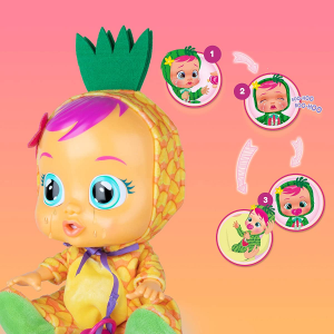 Cry Babies Tutti Frutti Pia - Bambola Interattiva Profumata all'Ananas con Lacrime Vere