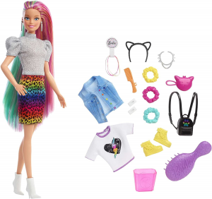 Barbie - ?Bambola Capelli Multicolor con Funzione Cambia Colore