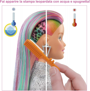 Barbie - ?Bambola Capelli Multicolor con Funzione Cambia Colore