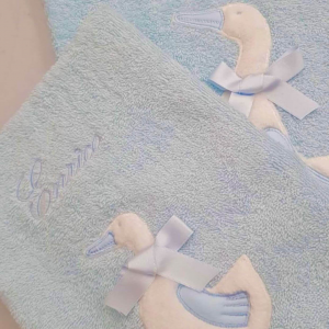  Coppia Asciugamani con Paperetta, Personalizzabili con Nome o Iniziali | Anna Collezioni