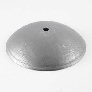 Disco bombato base metallica Ø154 x h38 mm con foro centrale 10,25 mm in ferro grezzo spessore 2 mm