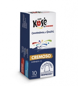 Caffè cremoso Kosè by Kimbo - Confezione con capsule compatibili NESPRESSO