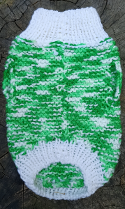  MAGLIONCINO invernale tonalità verde e bianco in lana taglia 27