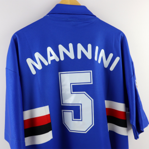 1998-99 Sampdoria Maglia #5 Mannini Daewoo Match Worn COA