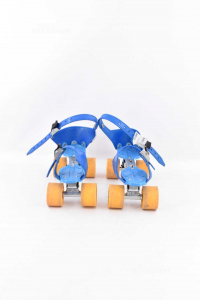 Skates Vintage Blue Wheels Yellow Adjustable Butx22 Cm