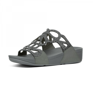 Fitflop - BUMBLE CRYSTAL SLIDE PEWTER es