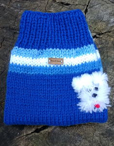 MAGLIONCINO invernale di lana colori azzurro, bianco e blu taglia 32