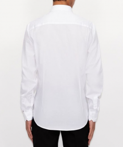 Camicia uomo ARMANI EXCHANGE in cotone stretch con logo tono su tono