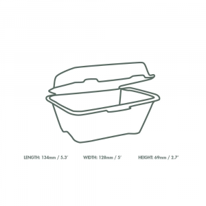 Box burger MINI in cellulosa 13x12x7cm - View3 - small