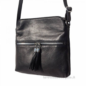 Borsa donna Nera a Tracolla in pelle - Be Free - Pelletteria Made in Italy