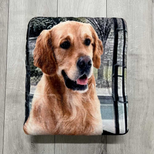 Plaid Sherpa stampa digitale cani relax golden 130 x 160