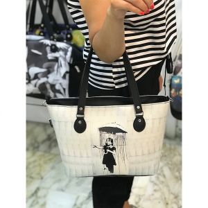 Merinda Art Line Woman shopping bag with strap