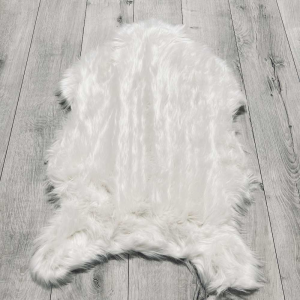 Tappeto pelliccia ecologica 60 X 90 bianco