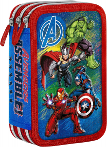 Astuccio Scuola 3D Avengers Marvel 3 Zip Portacolori Pennarelli Giotto  Av0794