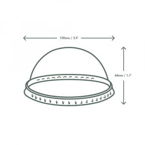 Coperchi a cupola in PLA SENZA FORO- D96 - View2 - small
