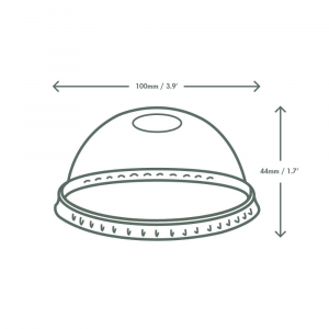 Coperchi a cupola in PLA CON foro - D96 - View3 - small