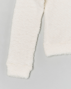 Maglioncino bianco in misto lana e cotone bouclè 36-38