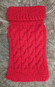  MAGLIONCINO rosso invernale di  lana taglia 25