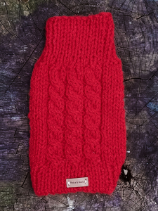  MAGLIONCINO rosso invernale di  lana taglia 16