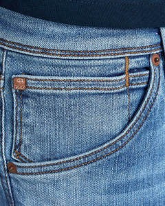 Jeans Glenn slim fit in cotone stretch lavaggio chiaro super stone washed