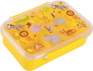 IDrink Portamerenda Lunch Box Con Divisorio Forchetta Cucchiaio Animals